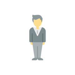 Flat color Groom vector icon