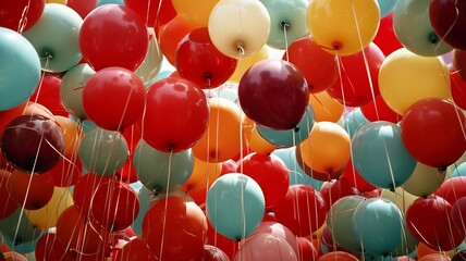 Fototapeta na wymiar artificial intelligence generated image of colorful balloons, which are an essential accessory for every party