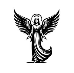 angel graphic vector illustration in vintage style for streetwear and urban style t-shirts design, hoodies	
