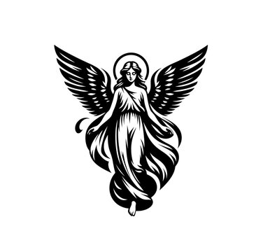 angel graphic vector illustration in vintage style for streetwear and urban style t-shirts design, hoodies	

