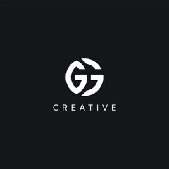 Abstract Letters G GG Creative Logo Initial Based Monogram Icon Vector symbol.