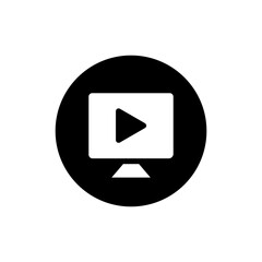 Play video icon vector. Media player illustration sign. Video symbol. Play logo.