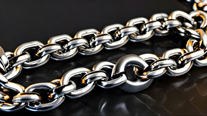 Chain,chain on black, connection, link, metal, silver, strength, together, unity, strong, attached, background, wallpaper, 