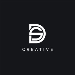 Alphabet Letters DS SD Creative Logo Initial Based Monogram Icon Vector Element.