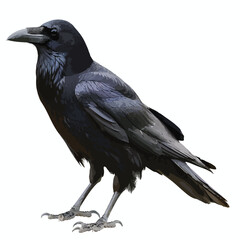 Common Raven Crow Clipart  isolated on white background