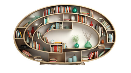 A colorful bookshelf packed with a plethora of books spanning various genres and subjects