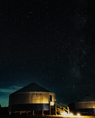 Yurt - starry night sky