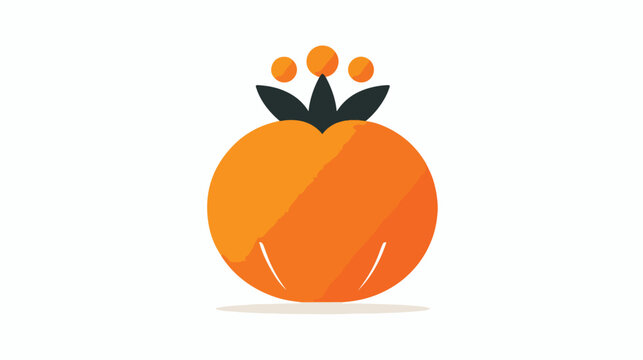 King orange simple logo art flat vector 