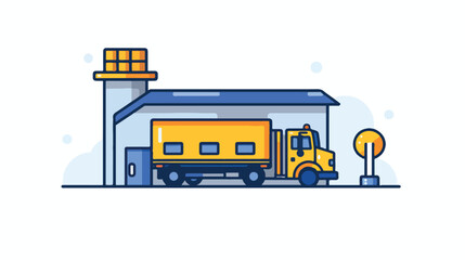 Logistics - warehouse icon Warehouse icon vector 