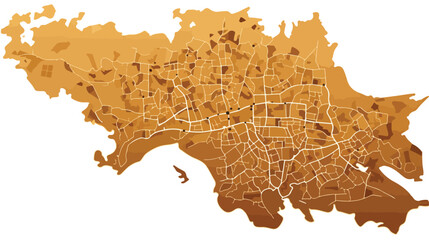 Map of Malta- Map of the city and each border separa