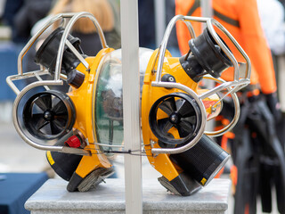 detail of Modern remotely operated underwater vehicle , ROV