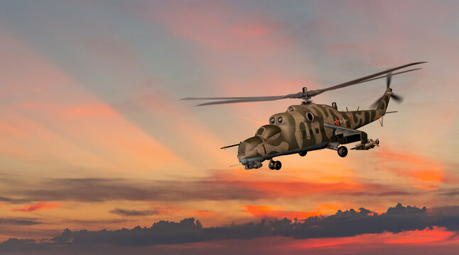 Russian Mi-24 helicopter.