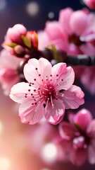 Obraz premium Spring Splendour Captivating Cherry Blossom Elegance Beautiful cherry blossom image, Beautiful Sakura flowers, Spring awaking with the cherry blossom, Cherry blossom mobile wallpapers