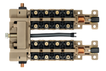 Two Switches Positioned Adjacent. On a Transparent Background.