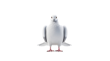 Elegant white bird perched on white surface