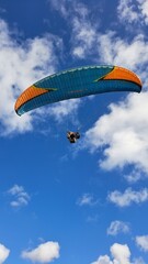 paragliding in the sky
