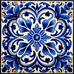 Mexican Traditional Talavera Style Tiles from Puebla