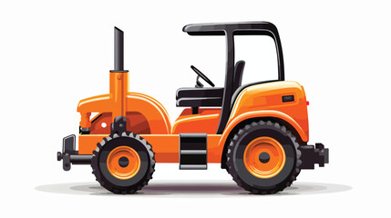 Rendering model of mini tractor with hydraulic