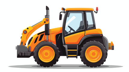 Rendering model of mini tractor with hydraulic