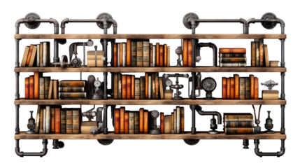 A book shelf brimming with diverse books, showcasing a treasure trove of knowledge and stories