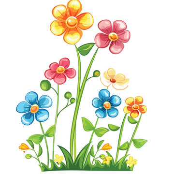 Flowers Clipart  isolated on white background