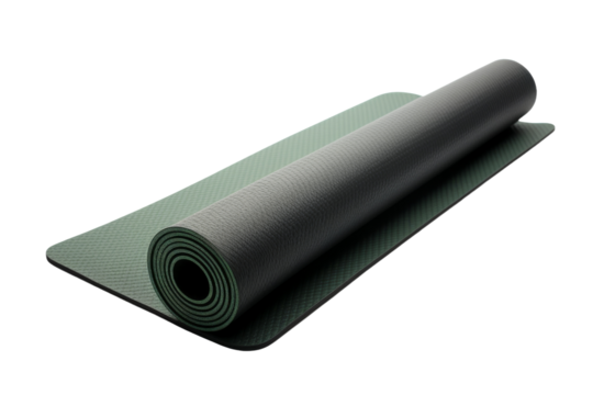 Yoga Mat on White Background. On a Transparent Background.