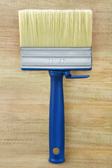 1 Pinsel 100 x 30  mit blauem Kunststoffgriff auf Holz - 761247679