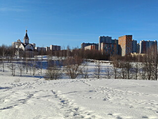 Winter on the outskirts of the city