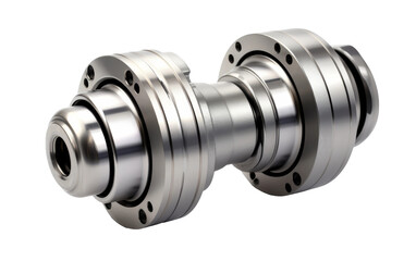 Pair of Cylindrical Bearing Units on White Background. On a Transparent Background.