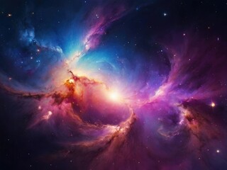 Obraz premium space galaxy background planet and space background with stars