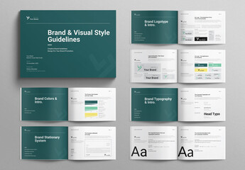 Brand & Visual Identity Guidelines Layout Design Template Landscape