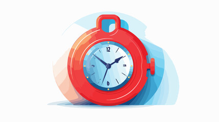 Time lock concept illustration icon. Conceptual symb