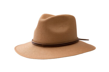 Brown Hat on White Background. On a White or Clear Surface PNG Transparent Background.