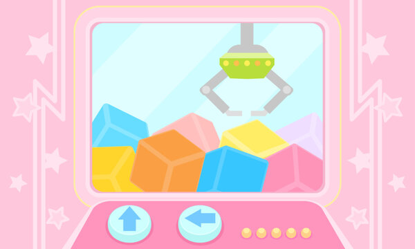 クレーンゲームのイラスト