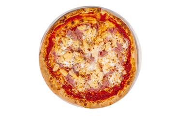 Italian hawaii Pizza ham and pineapple ananas