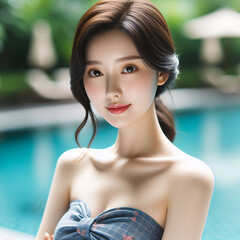 Beauty image of an Asian woman(Korea)	