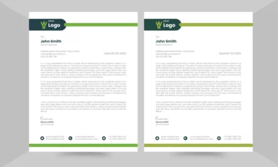 Fotobehang Business and Professional business letterhead template design. © sportiam