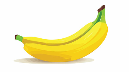 Vector sign of banana symbol is isolated on a white