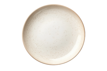 White Plate on White Background. On a White or Clear Surface PNG Transparent Background.