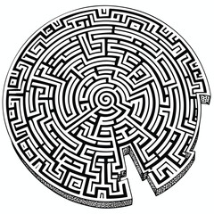 Labyrinth Clipart Clipart isolated on white background
