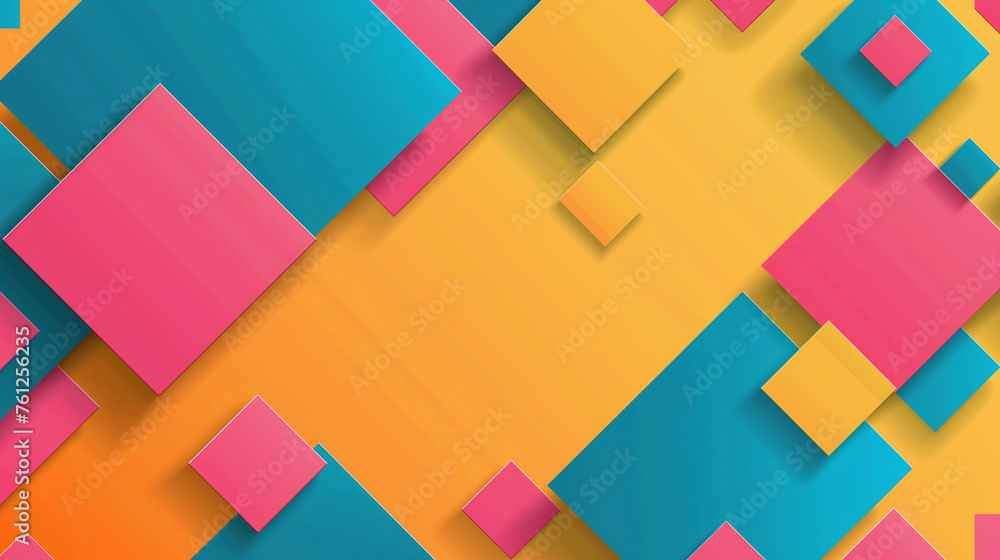 Poster colorful square blank background - vector design concept.