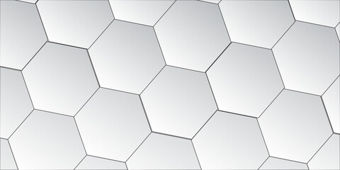 Obraz premium Technological hexagonal background with blue neon illumination