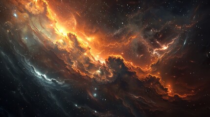 nebula space wallpaper background - obrazy, fototapety, plakaty