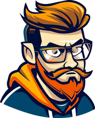 Bold and Brave Man Mascot Vector Logo Design for Strong Representation