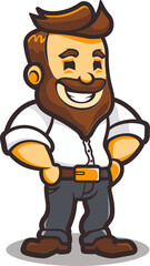Bold and Brave Man Mascot Vector Logo Design for Strong Representation