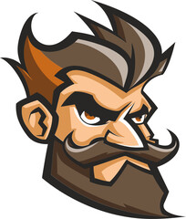 Bold and Brave Man Mascot Vector Logo Design for Strong Representation