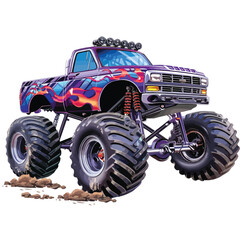 Monster truck Clipart isolated on white background