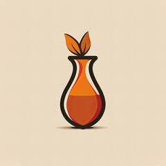 Logo for a spice shop in the form of a syrup bottle