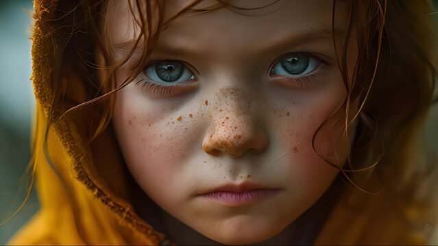 Angry child. Created with generative AI.