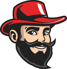 Stalwart Savior Man Mascot Vector Logo Shielding Your Brand's Identity